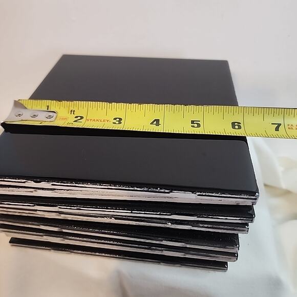 American Olean 6x6 Glossy Black Tiles Lot of 10 Never Used Bathroom Kitchen Mcm - Picture 4 of 6